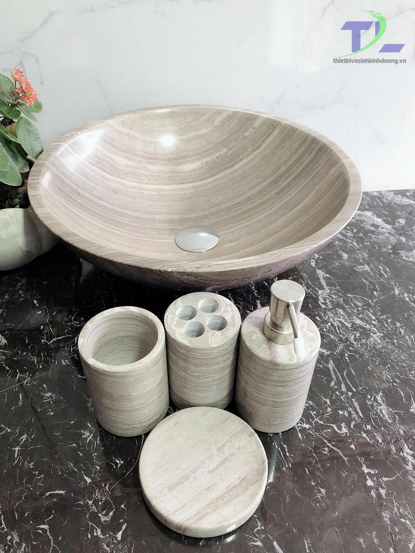 Bộ phụ kiện Đá tự nhiên Xám gỗ B7